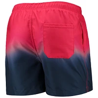 Short de bain FOCO Red/Navy New England Patriots Dip-Dye pour homme