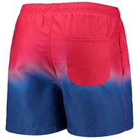 Short de bain rétro Dip-Dye FOCO Red/Royal New England Patriots pour homme