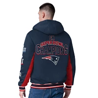 Veste à capuche zippée commémorative G-III Extreme Navy New England Patriots No Huddle pour homme