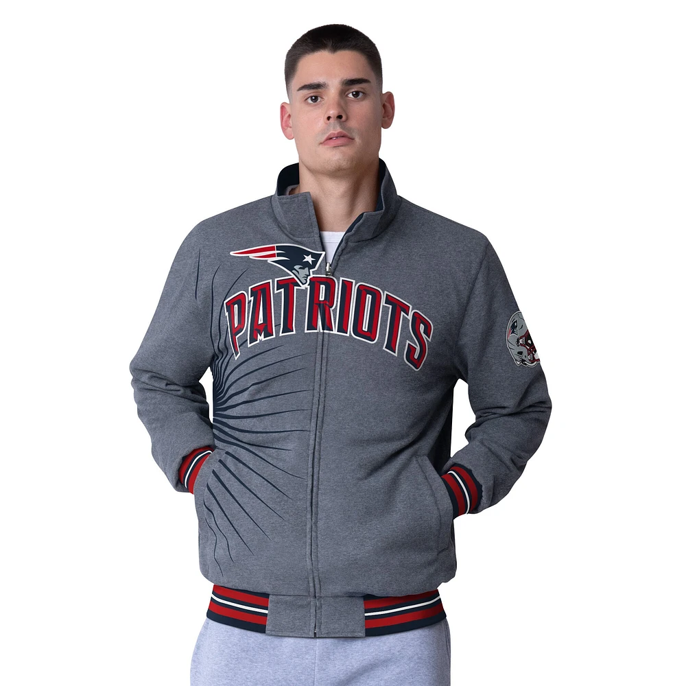 Veste réversible entièrement zippée G-III Extreme Navy New England Patriots pour homme