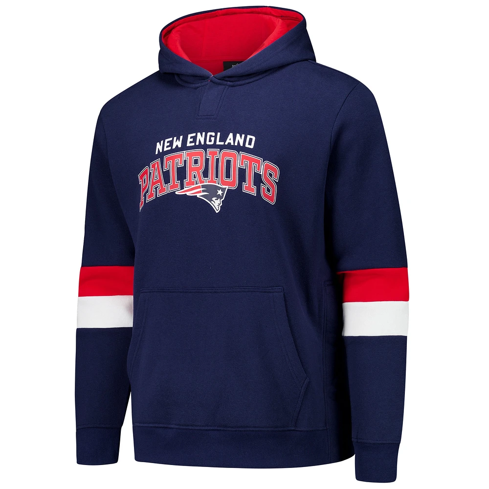 Men's G-III Sports by Carl Banks Navy/Red New England Patriots Adaptive Faceoff Pullover Hoodie