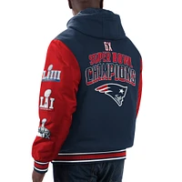 Veste à capuche entièrement zippée blocs de couleurs G-III Sports by Carl Banks pour hommes, bleu marine, New England Patriots Player Option