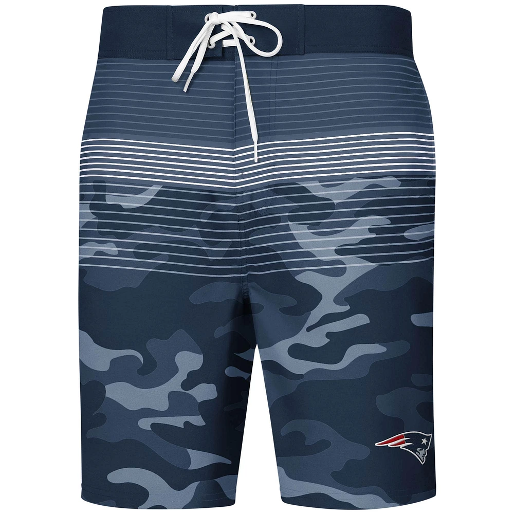 Men's G-III Sports by Carl Banks Navy New England Patriots Wave Swim Trunks