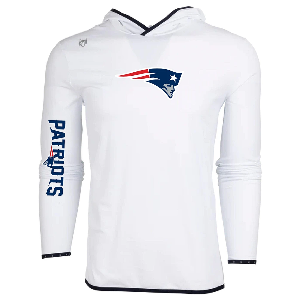 T-shirt à capuche manches longues pour homme Greyson Clothiers New England Patriots Colorado blanc