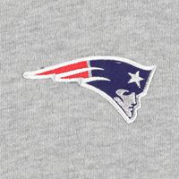 Men's Heather Gray New England Patriots Big & Tall Fleece Raglan Full-Zip Hoodie Jacket