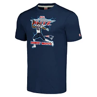 Men's Homage Randy Moss Navy New England Patriots NFL Blitz Retired Player Tri-Blend T-Shirt