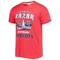 Men's Homage Red New England Patriots Stadium Tri-Blend T-Shirt