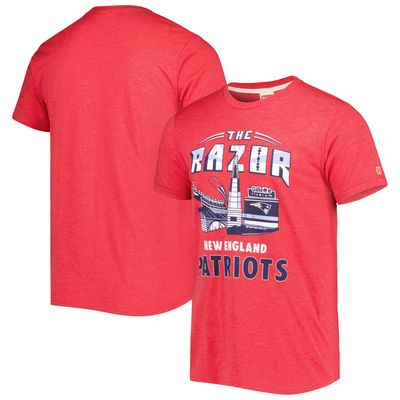 Men's Homage Red New England Patriots Stadium Tri-Blend T-Shirt