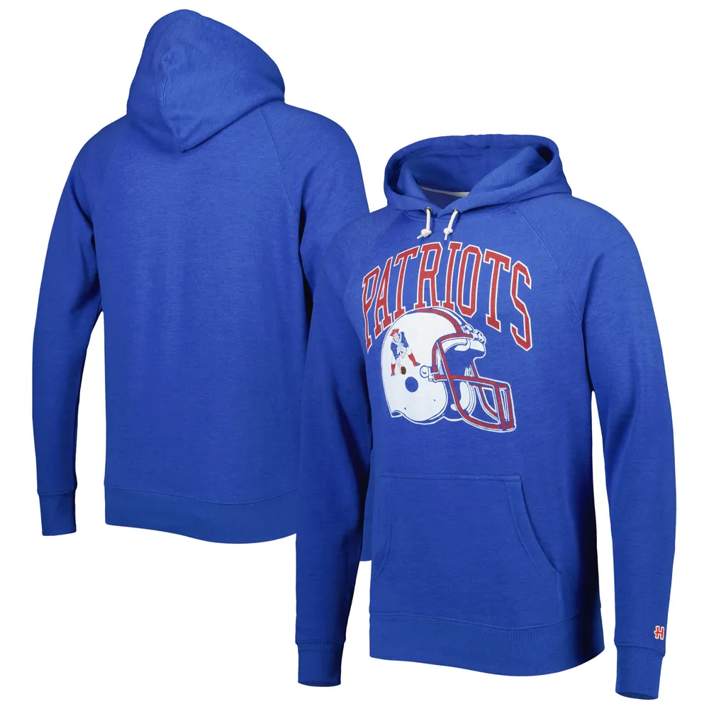 Lids New England Patriots Homage Retro Helmet Tri-Blend Raglan Pullover  Hoodie - Royal