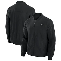 Men's J. Palmer Black New England Patriots Lightweight Cover-4 Tri-Blend Full-Zip Jacket