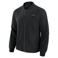Men's J. Palmer Black New England Patriots Lightweight Cover-4 Tri-Blend Full-Zip Jacket