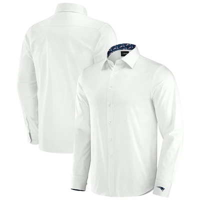 Chemise habillée boutonnée à manches longues Motion Stretch New England Patriots de J. Palmer pour homme