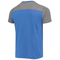 Majestic Threads - T-shirt flammé pour homme des New England Patriots Gridiron Classics Field Goal Royal/Gris chiné
