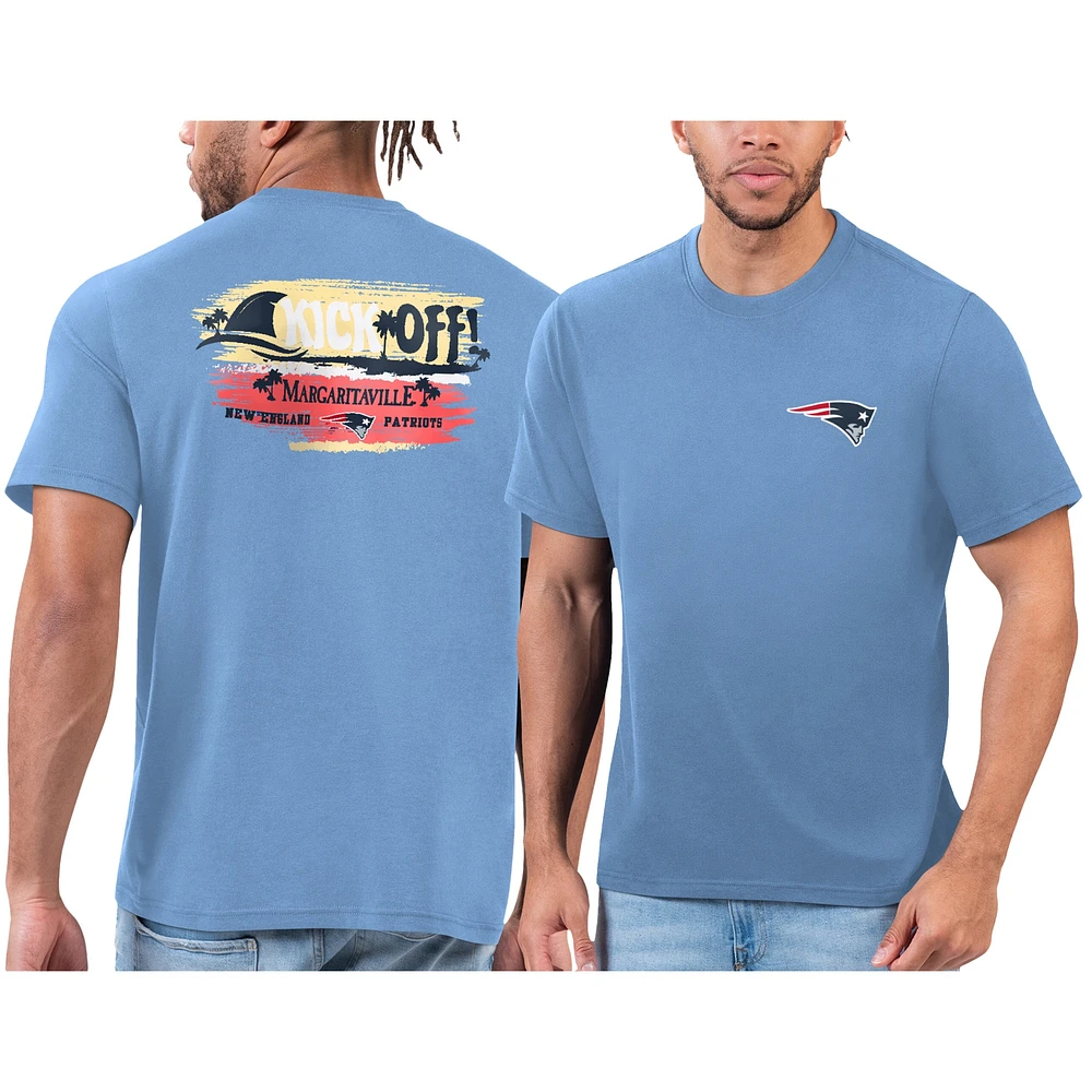 T-shirt bleu Margaritaville pour hommes des New England Patriots