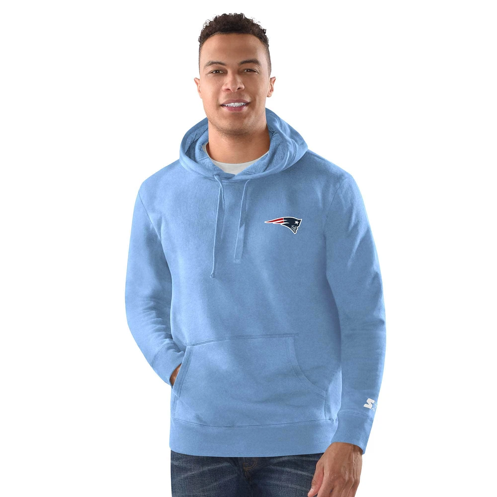 Sweat à capuche teint en pièce pour homme Margaritaville Blue New England Patriots Time Flies