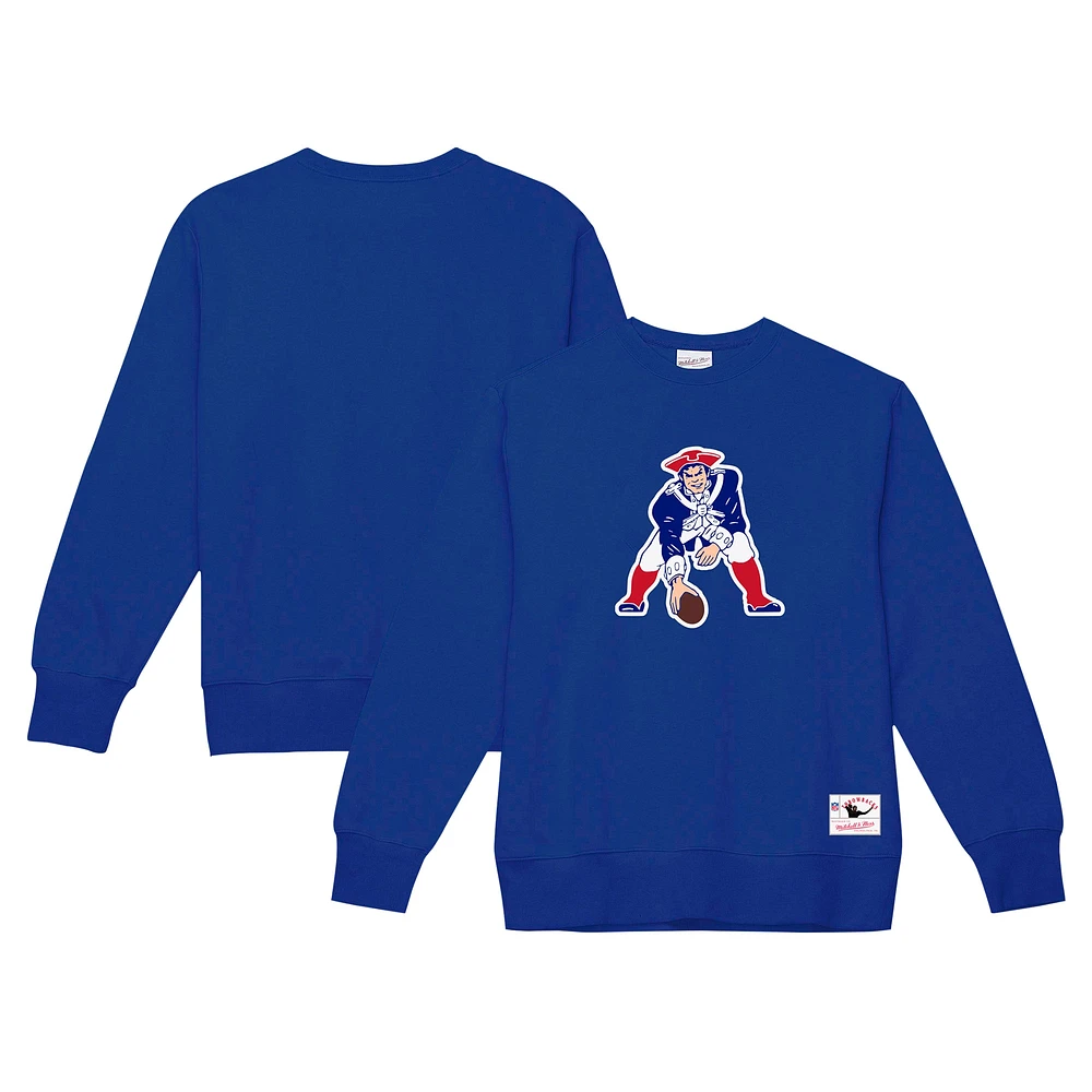 Sweat-shirt en molleton basique bleu marine New England Patriots de Mitchell & Ness pour homme