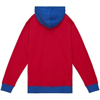 Chandail à capuchon Big & Tall Face des Patriots de la Nouvelle-Angleterre Mitchell Ness pour homme, rouge/bleu marine