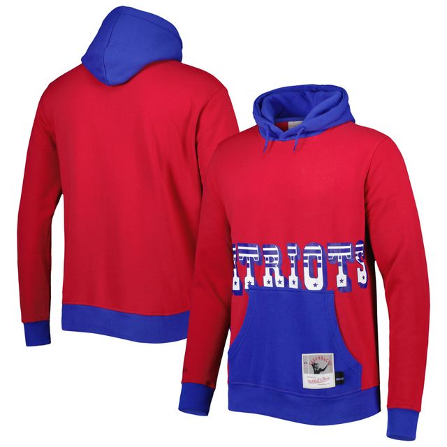 Chandail à capuchon Big Face 5.0 des Patriots de la Nouvelle-Angleterre Mitchell & Ness pour homme, rouge