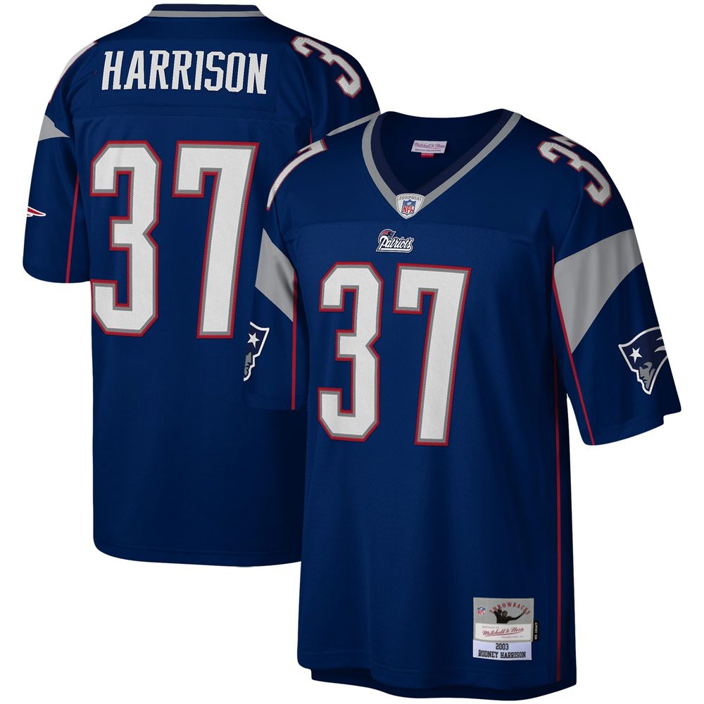 Men's Mitchell & Ness Rodney Harrison Navy New England Patriots Legacy Replica Jersey