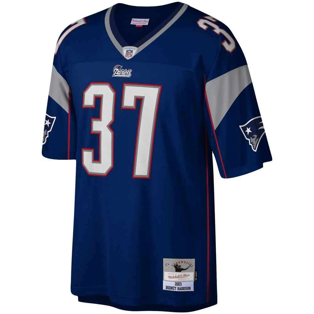 Men's Mitchell & Ness Rodney Harrison Navy New England Patriots Legacy Replica Jersey