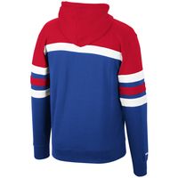 Men's Mitchell & Ness Royal/Red New England Patriots Head Coach Pullover - Hoodie