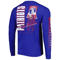 Men's Mitchell & Ness Royal New England Patriots Gridiron Classics Fashion Long Sleeve T-Shirt