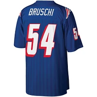 Men's Mitchell & Ness Tedy Bruschi Royal New England Patriots Big Tall 1996 Retired Player Replica Jersey