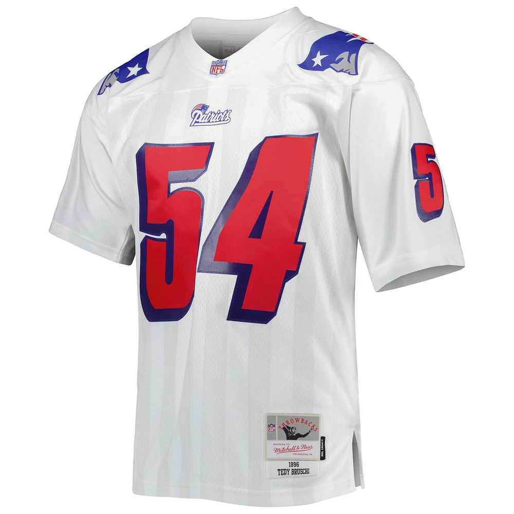 Maillot réplique Mitchell & Ness Tedy Bruschi blanc New England Patriots Legacy pour hommes