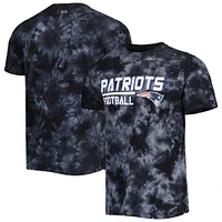 T-shirt MSX by Michael Strahan noir New England Patriots Recovery Tie-Dye pour homme