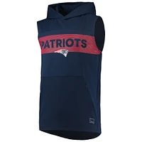 Men's MSX by Michael Strahan Navy New England Patriots Active Sleeveless Pullover Hoodie