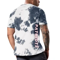 Men's MSX by Michael Strahan Navy New England Patriots Freestyle Tie-Dye T-Shirt