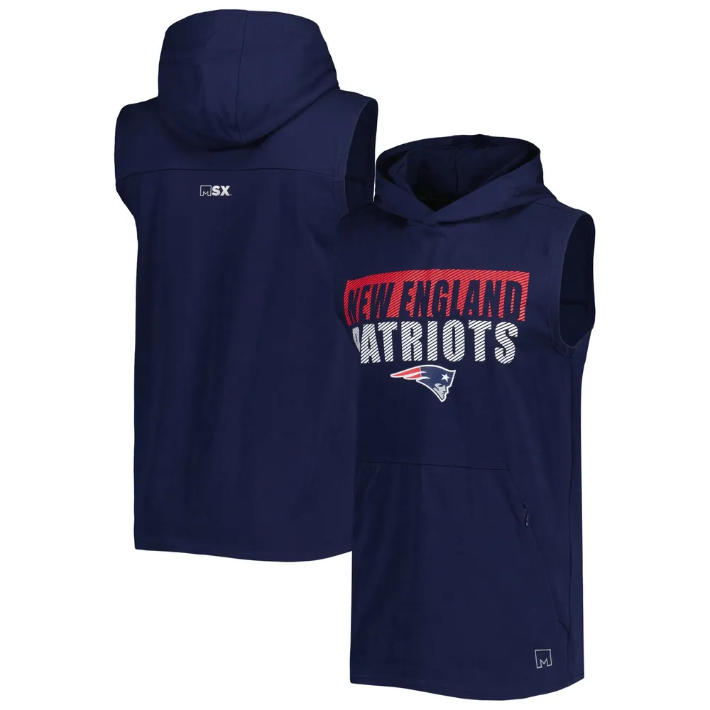 Lids New England Patriots MSX by Michael Strahan Relay Sleeveless Pullover  Hoodie - Navy