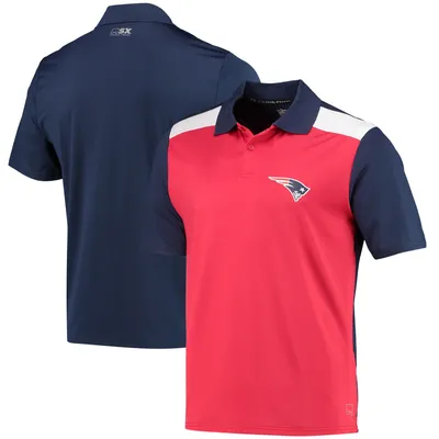 New England Patriots MSX by Michael Strahan Challenge Color Block Performance Polo - Red/Navy