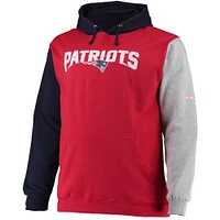 Men's Navy/Red New England Patriots Big & Tall Pullover Hoodie