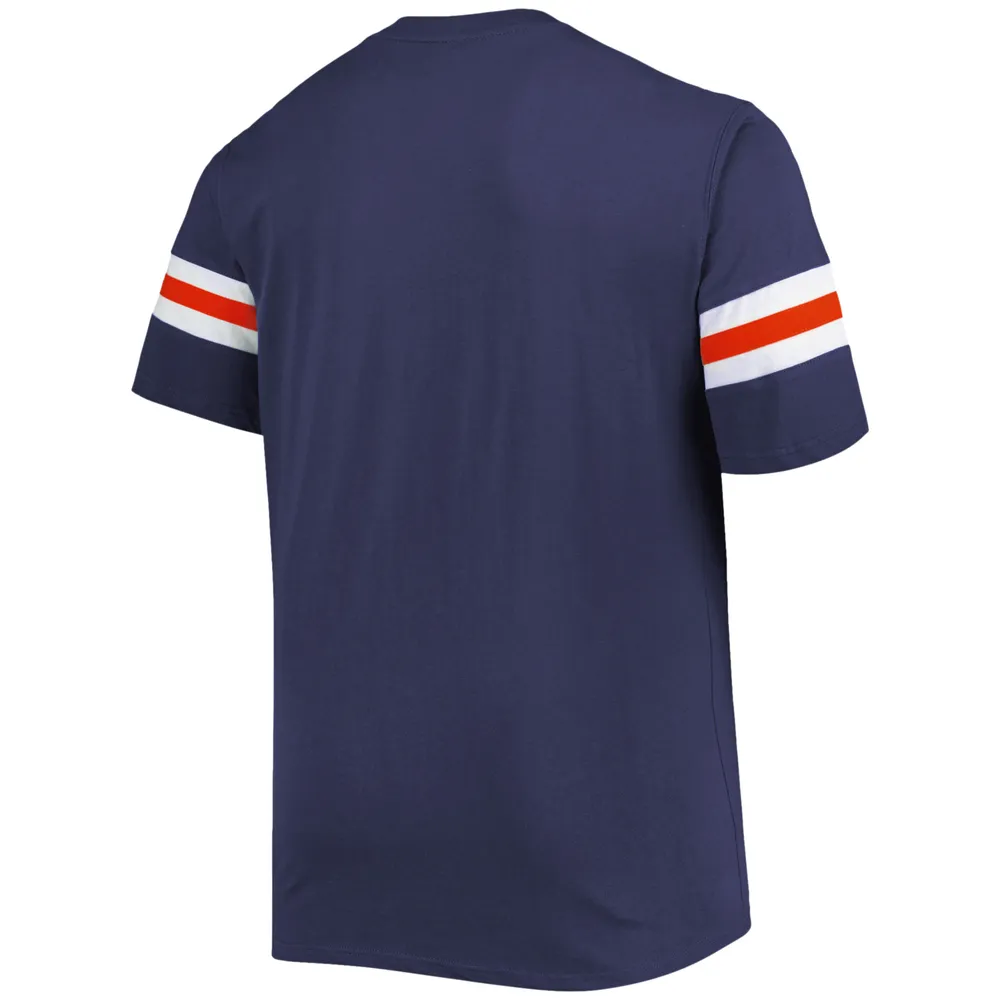 T-shirt homme bleu marine New England Patriots Big & Tall Arm Stripe