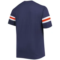 Men's Navy New England Patriots Big & Tall Arm Stripe T-Shirt