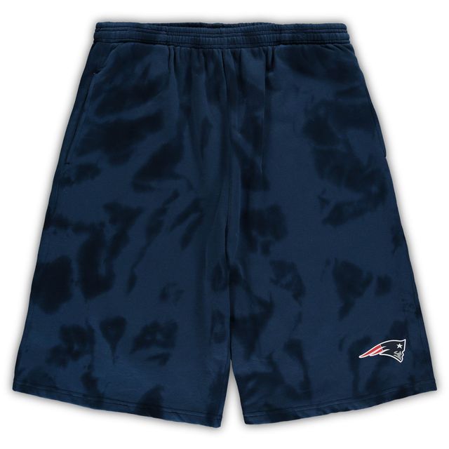 Short bleu marine New England Patriots Big & Tall Tie-Dye pour hommes