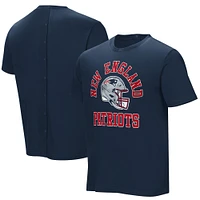 T-shirt bleu marine avec assistance au panier des New England Patriots pour hommes