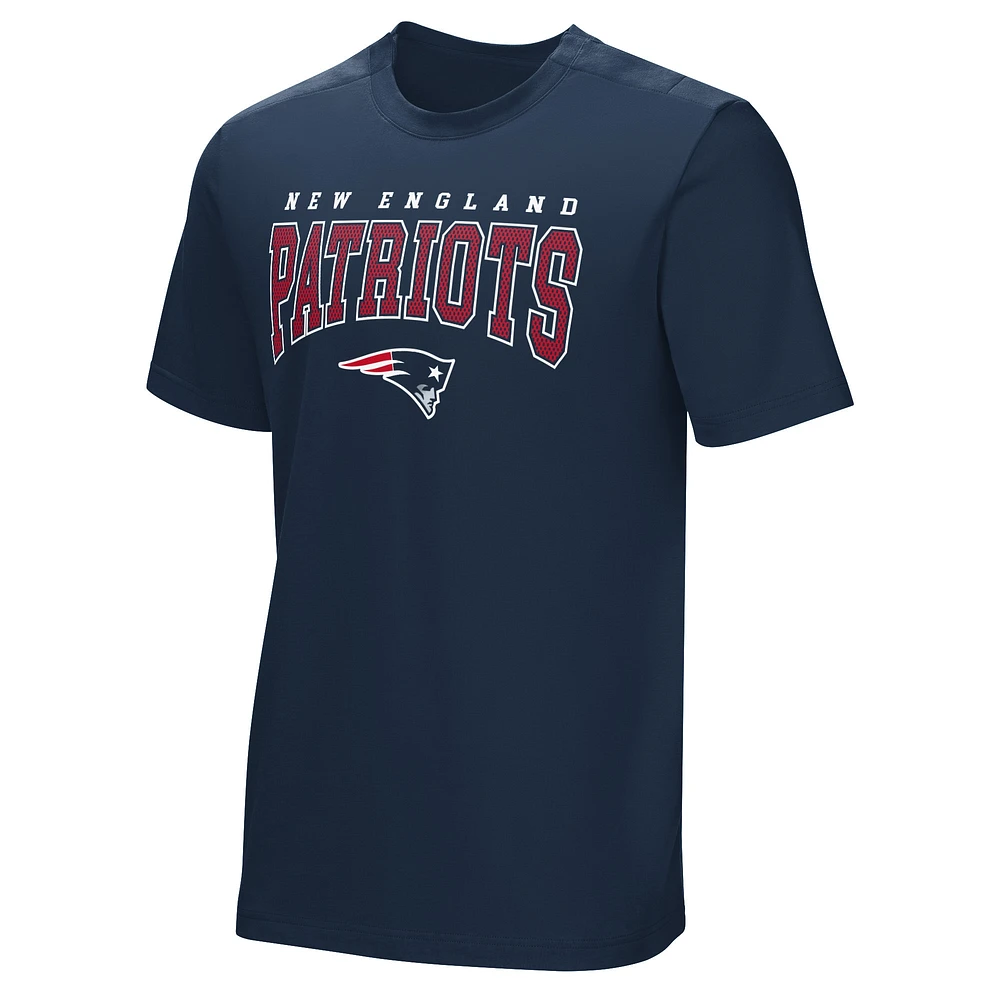 T-shirt adaptatif bleu marine de l'équipe locale des New England Patriots pour hommes