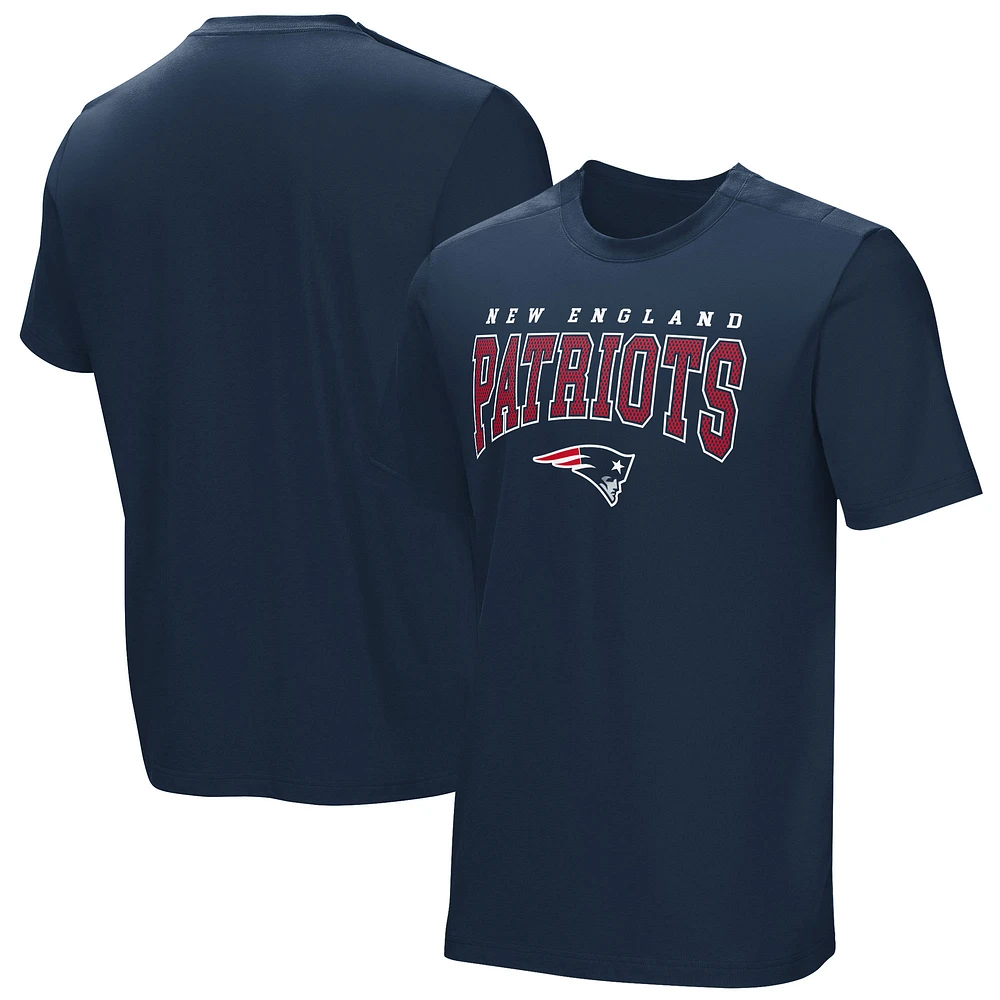 T-shirt adaptatif bleu marine de l'équipe locale des New England Patriots pour hommes