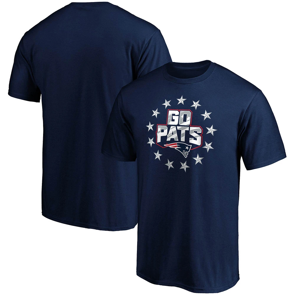 T-shirt bleu marine pour homme New England Patriots Hometown Go Pats