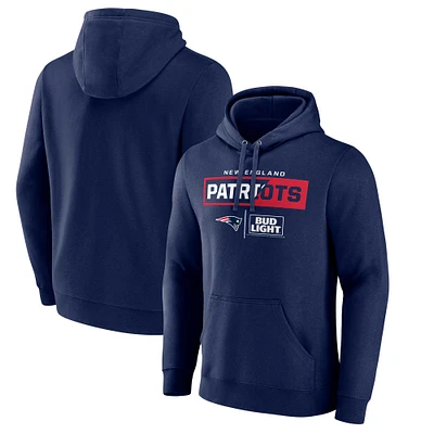 Men's Navy New England Patriots NFL x Bud Light Pullover Hoodie