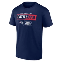 Men's Navy New England Patriots NFL x Bud Light T-Shirt