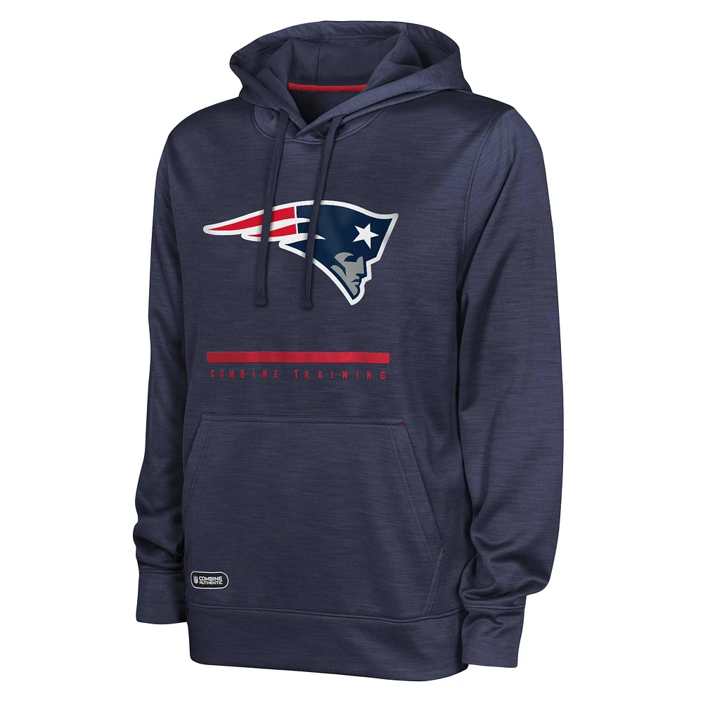 Sweat à capuche bleu marine pour hommes des New England Patriots Speed ​​Drill Streak