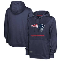 Sweat à capuche bleu marine pour hommes des New England Patriots Speed ​​Drill Streak