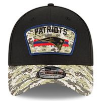 Men's New Era Black/Camo England Patriots 2021 Salute To Service - 39THIRTY Flex Hat