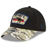 Men's New Era Black/Camo England Patriots 2021 Salute To Service - 39THIRTY Flex Hat