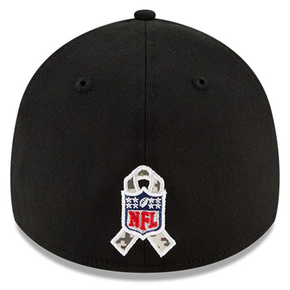 Men's New Era Black/Camo England Patriots 2021 Salute To Service - 39THIRTY Flex Hat