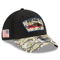 Men's New Era Black/Camo England Patriots 2021 Salute To Service - 39THIRTY Flex Hat