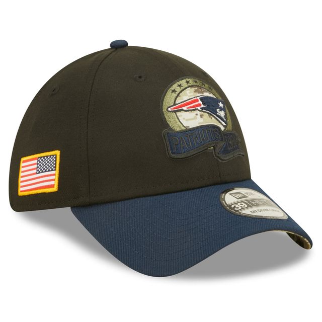 Casquette flex 39THIRTY pour homme New Era Patriots de la Nouvelle-Angleterre 2022, noir/bleu marine